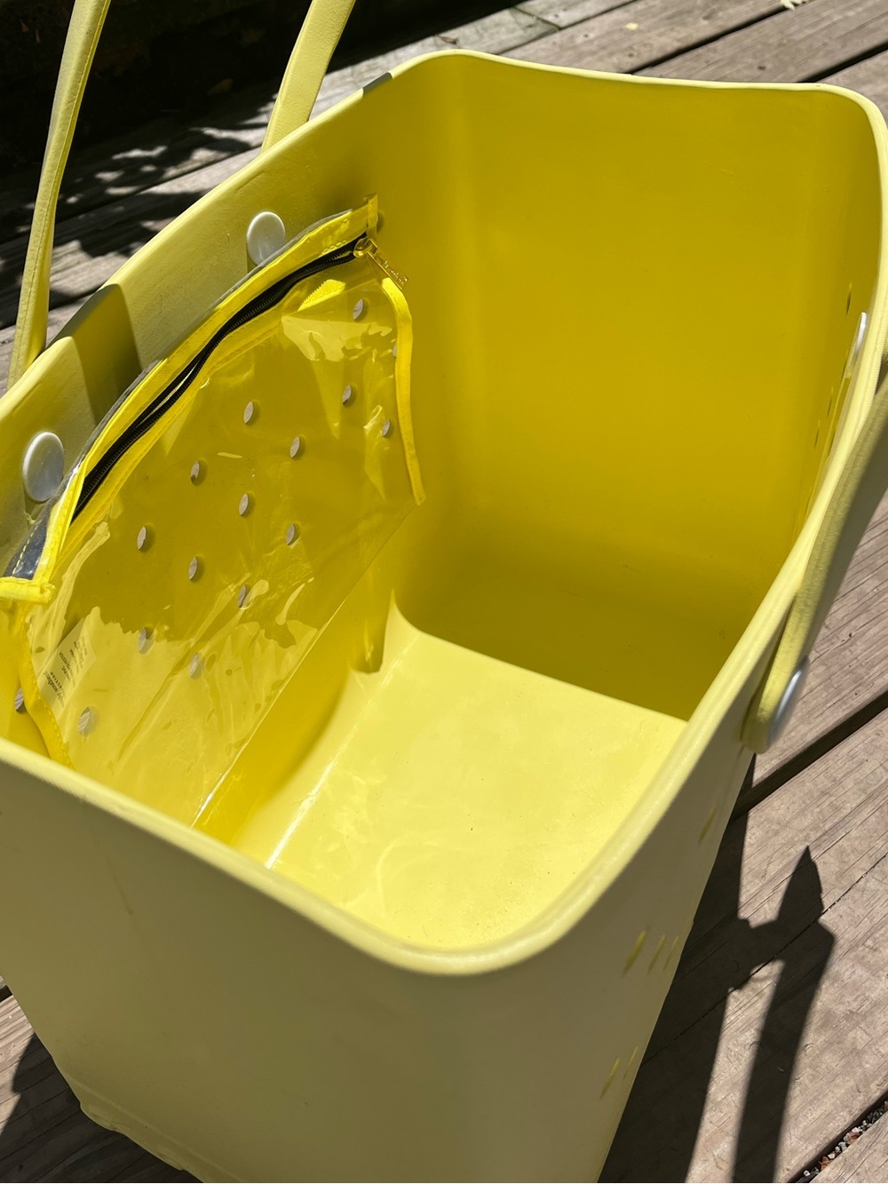 Yellow Rubber Tote Bag - Picture 5 of 7